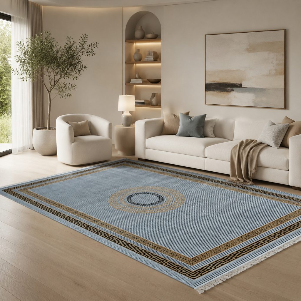 قالیچه 41098 طلایی 400شانه طرح 700 ویکرون هایبالک