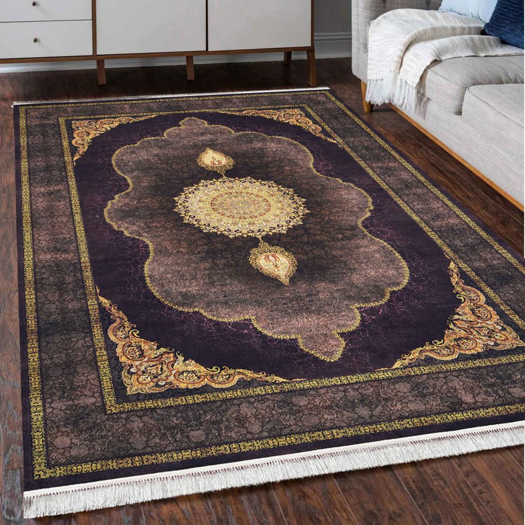 فرش روچک کد400407 قهوه ای 1200شانه ساده