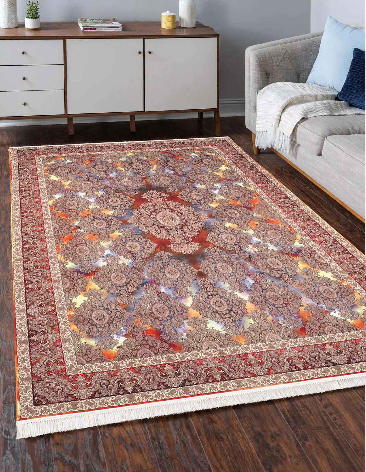 فرش روچک کد 400414 آجری 1200شانه ساده