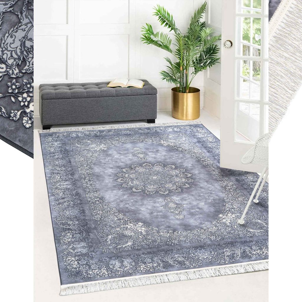 فرش روچک کد 400426 طوسی 1200شانه ساده