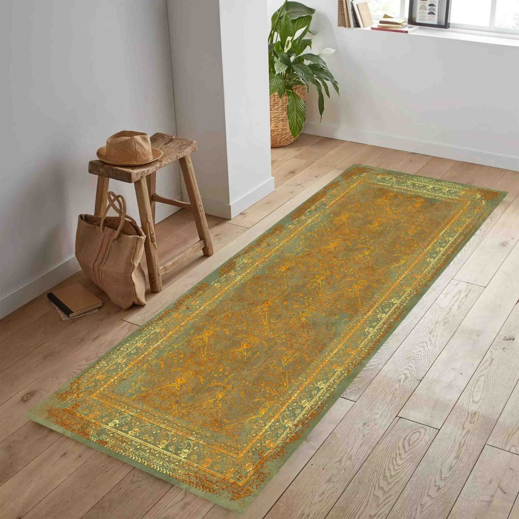 فرش کلاریس کد 300600 سبز 1200شانه نوستالژی