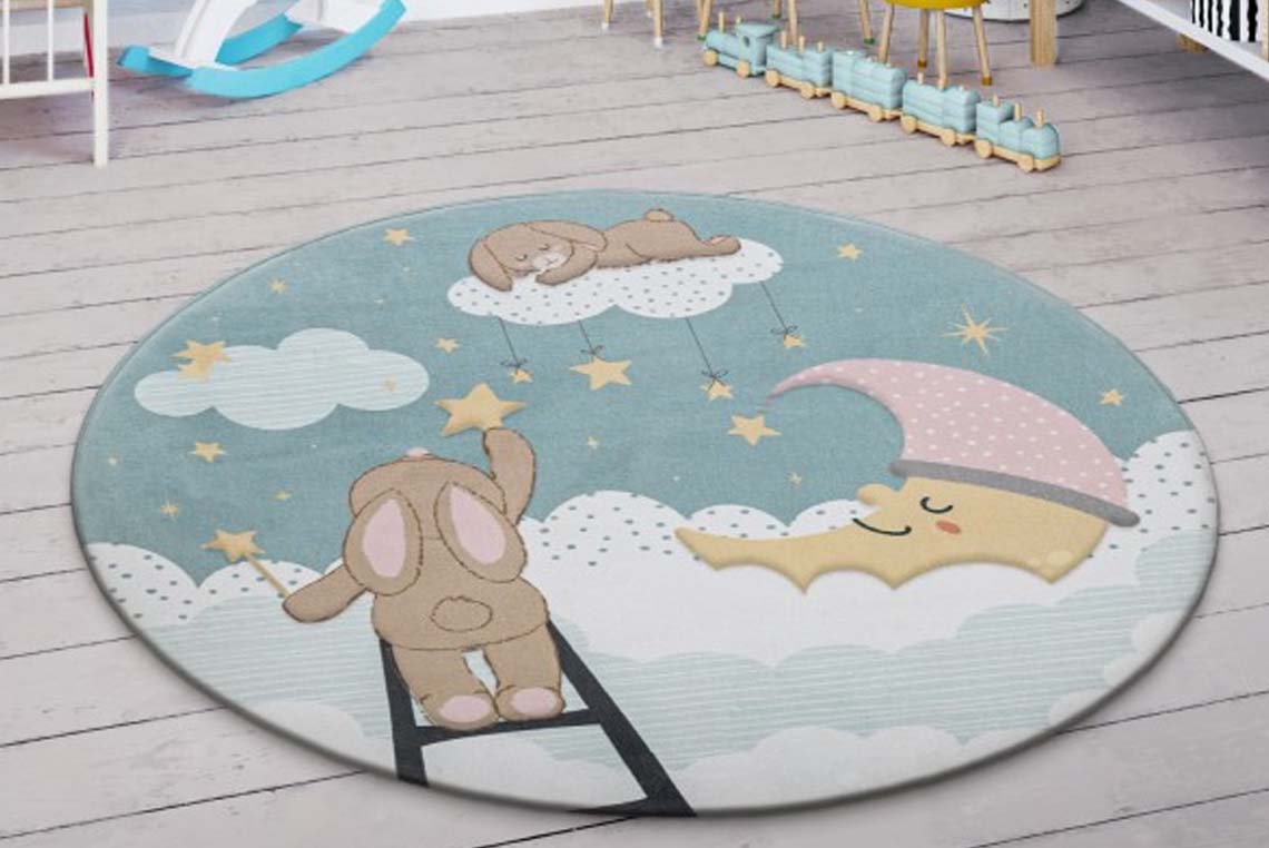 خرید فرش اتاق کودک دخترانه و پسرانه با طرح و رنگ جدید