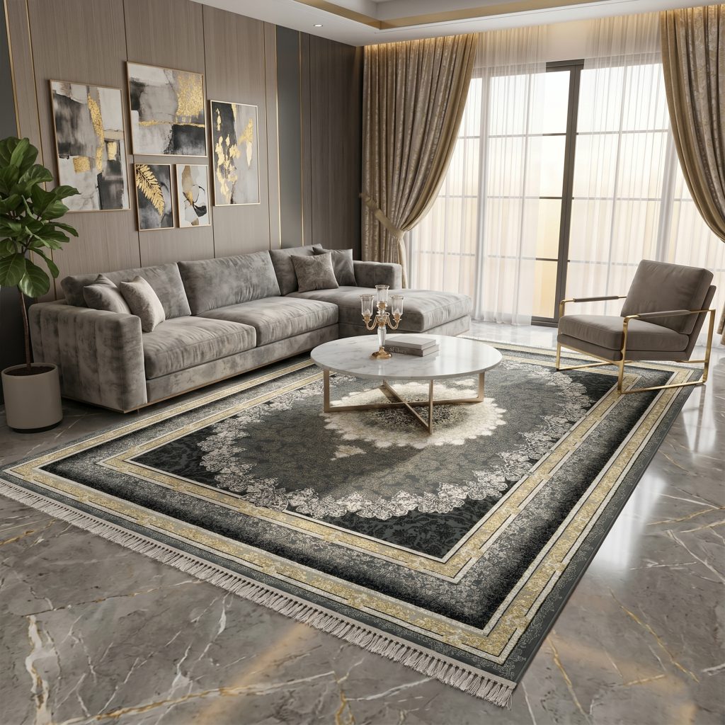 فرش فاخر دودی 700شانه