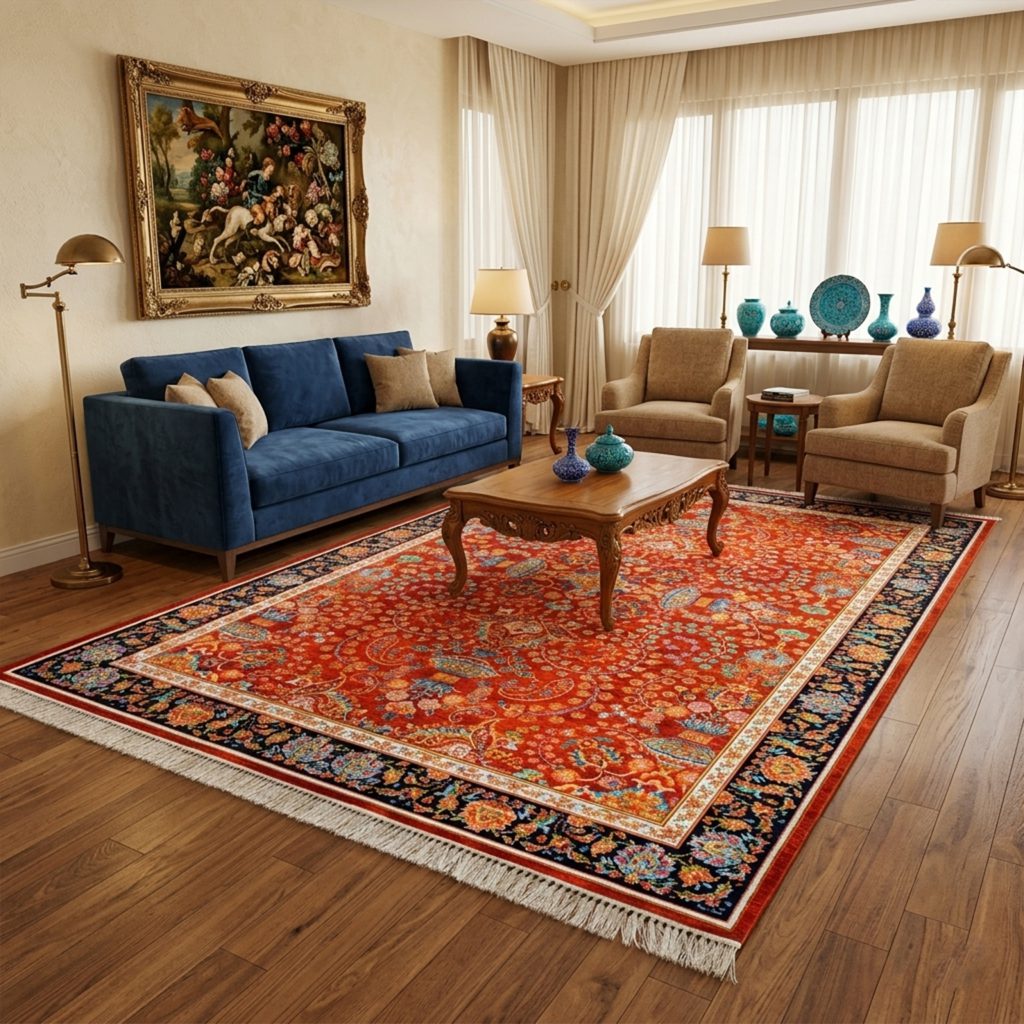 فرش Acro01057 معادل 90 خونه اکریلیک پشم